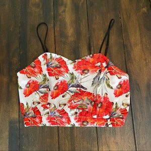 Clover Canyon Floral Crop top